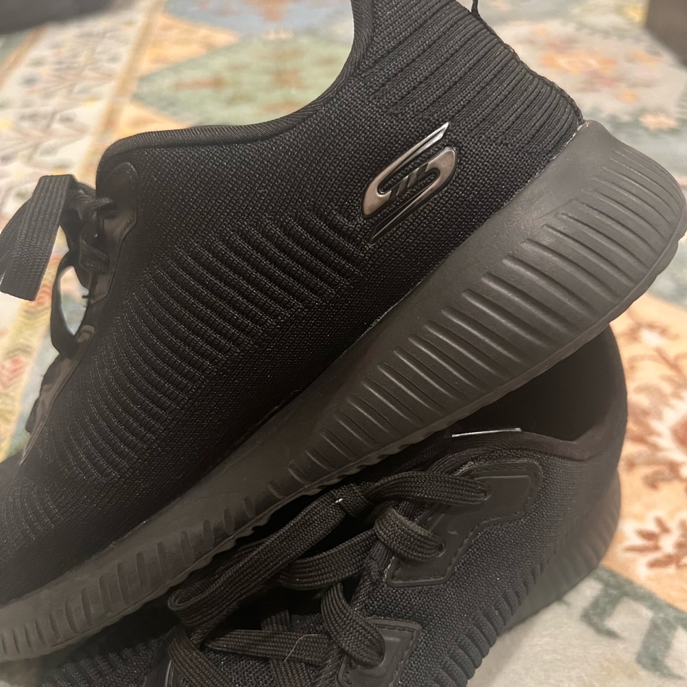 Skechers Black Knit Sneakers